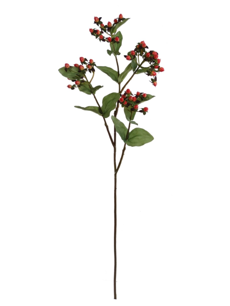 12-Pack: Orange Hypericum Spray with Silk Foliage, Floral Home by Artificial Flowers